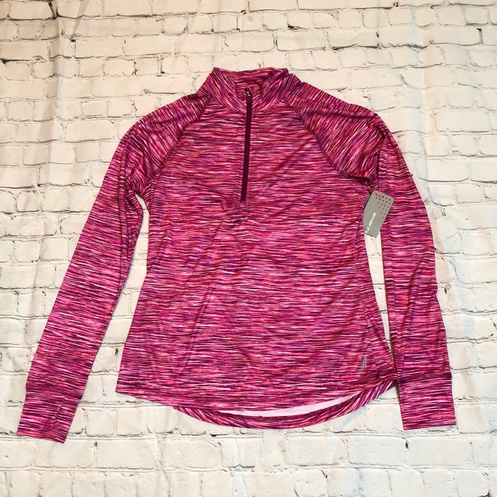 1/3 long sleeve zip top